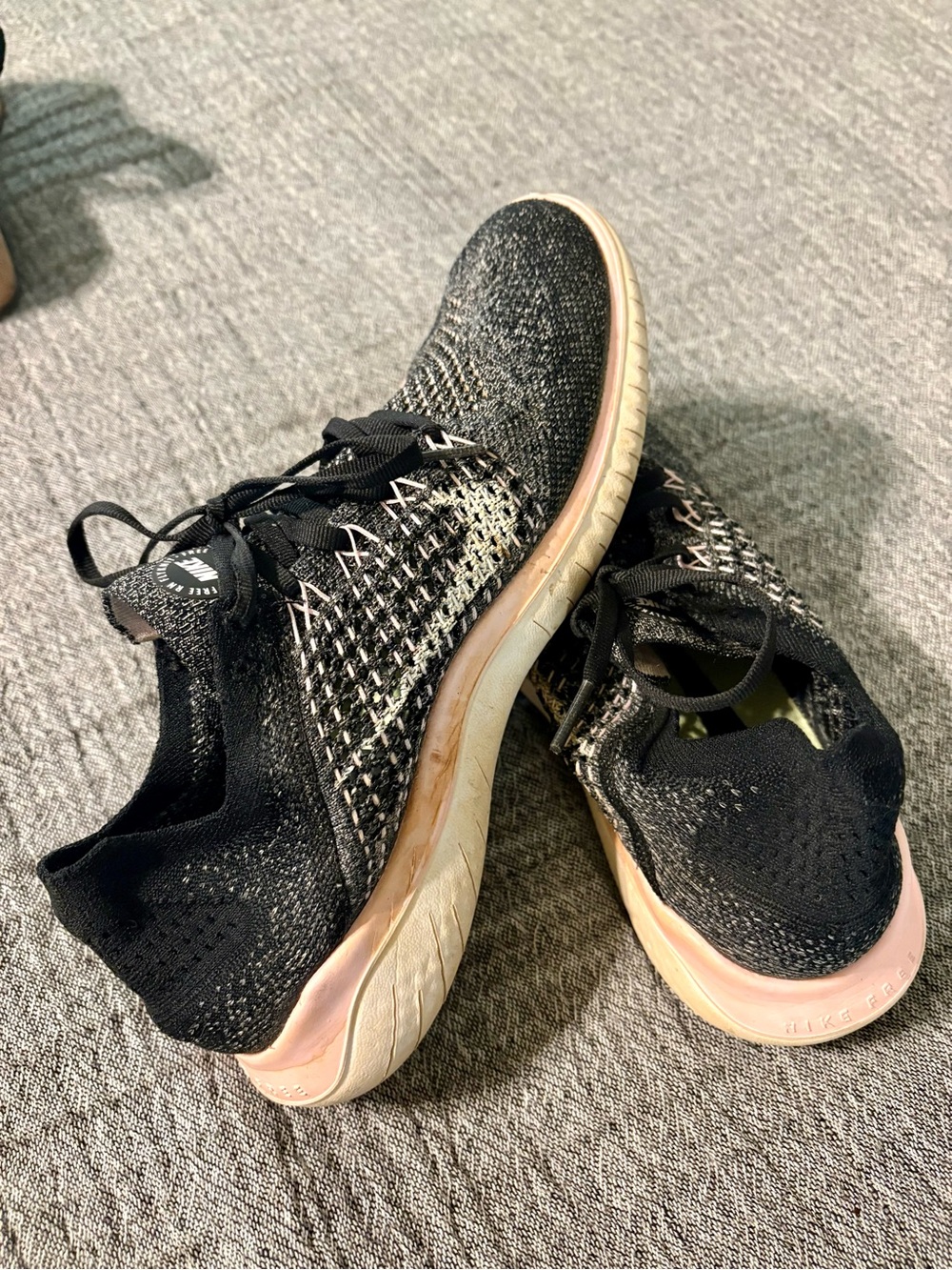 Nike Free RN Flyknit 2018 Black Pink Running Shoes